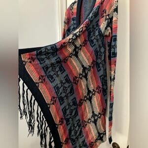 Colorful Cardigan, Fringe Cardigan Sweater Open Cardigan XS Small